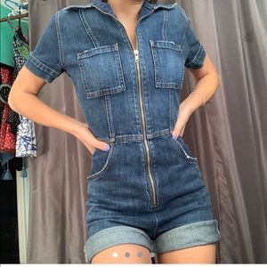 Reformation denim jumpsuit